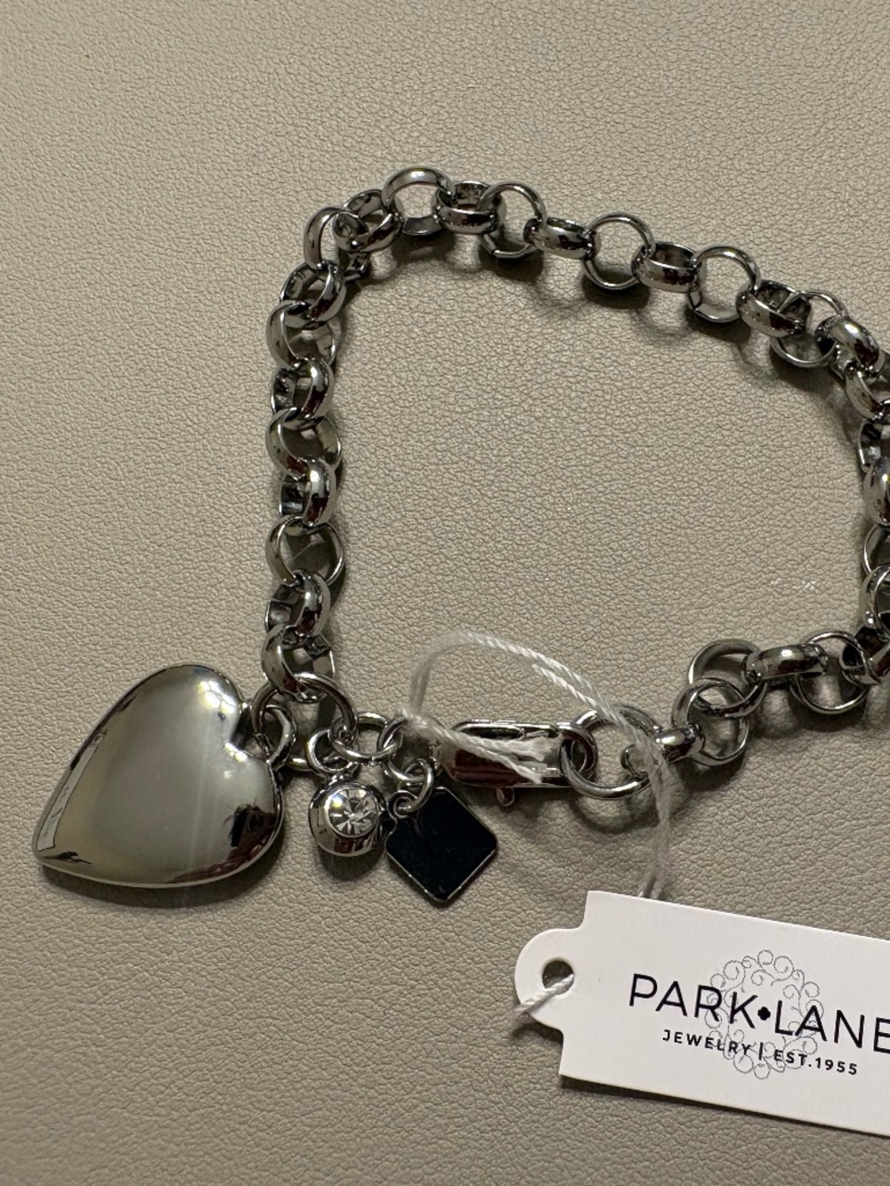 Park Lane chain Silver Heart Bracelet